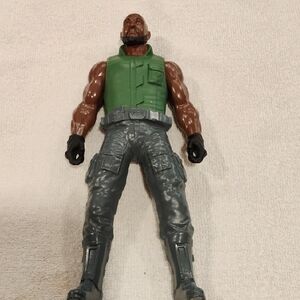 Action Figure with Green Vest and Gray Pants